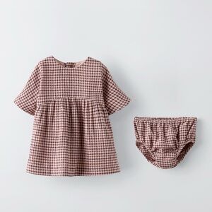ZARA Plaid dress. NWT. 6-9 months.